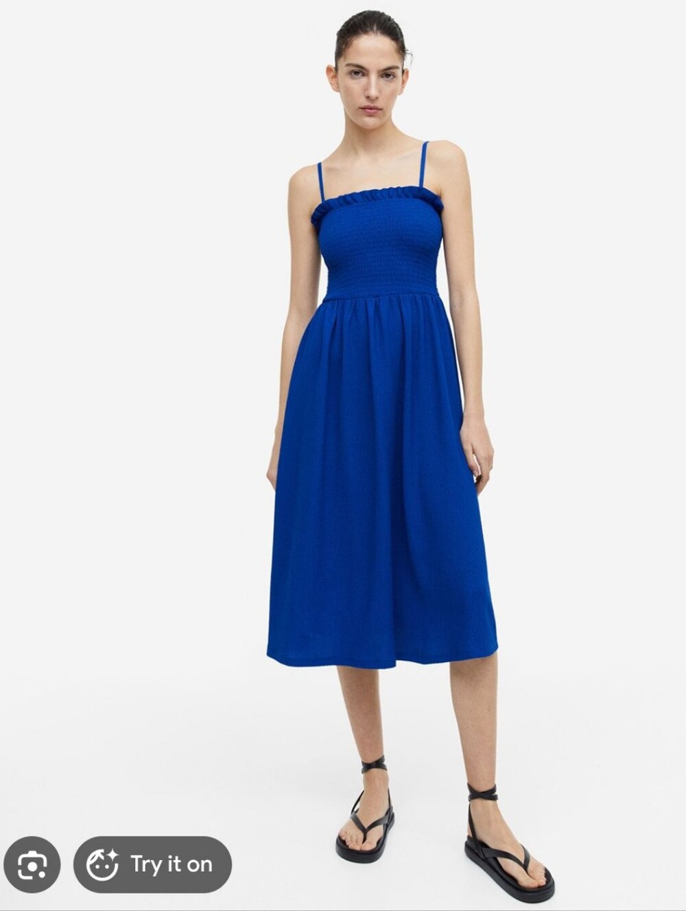 Royal Blue Smock Top Dress